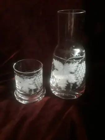 gravírozott palack